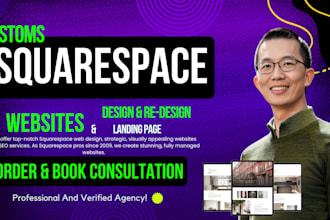 design, redesign squarespace website or build website development squarespace