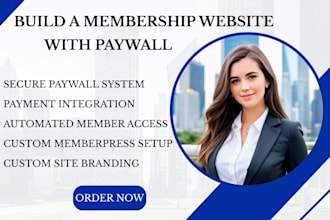 build a secure membership or paywall website for courses ,content or coaching