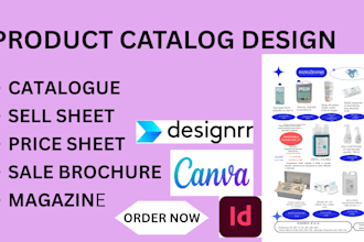 do product catalog design catalogue sell sheet price sheet sale brochure magazin