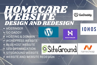 design, redesign professional homecare, clinic  website using wordpress