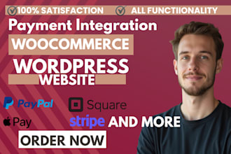 integrate payment gateway to website paypal stripe apple pay square integration