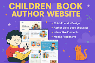 build children book website, children author website, book author website