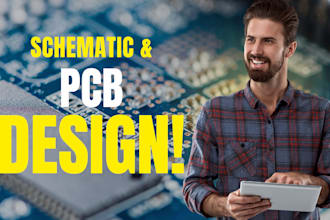 do pcb design, circuit design, schematic and pcb layout in easyeda for you