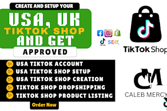 create USA tiktok shop setup tiktok shop USA tiktok shop business representative