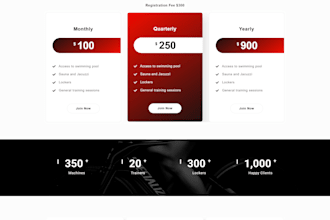 design attractive gym, fitness, sports, workout, yoga website