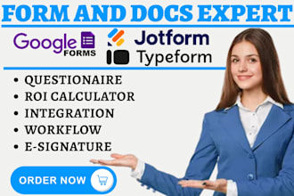 create typeform roi calculator jotform questionnaire google forms online survey