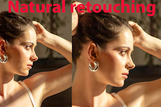 do high end retouching of your photos for just five dollars