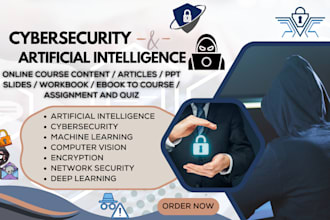 write online course content on cybersecurity cloud computing machine learning