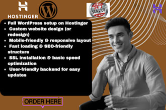 be your hostinger website expert for wordpress design and redesign