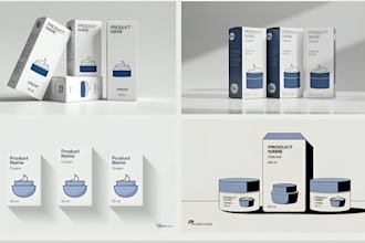 do product packaging design, label packaging, pouch design and box design