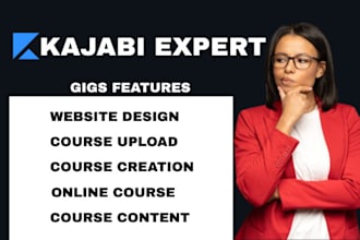 kajabi website design course upload course creation online course course content