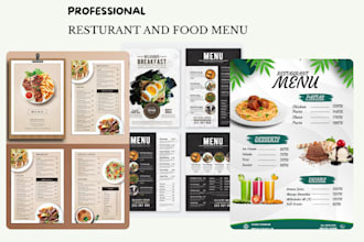 design professional resturant and food menu design,digital menu,food flyer