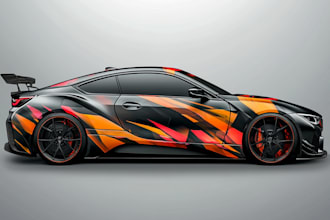 make awesome car wrap design or racing car wrap