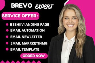 design professional brevo email marketing newsletter templates and set up