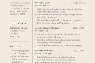 create a professional CV tailored to your career goals