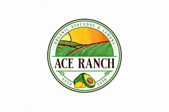 design exclusive organic avocado ranch logo