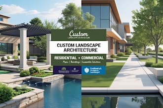 tx, ca, florida, front yard, backyard, and home garden as a landscape architect