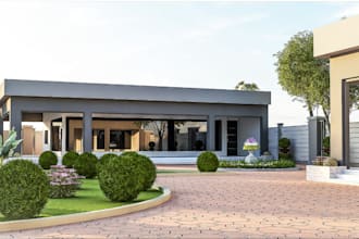 optimize 3dmodern exterior,facade rendering,front yard design,patio,cgi interior