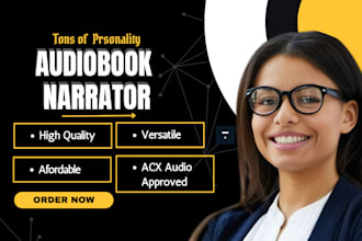 narrate audible audiobook to acx standard, female voiceover, book production