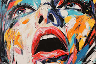 paint real graffiti art on the street wall