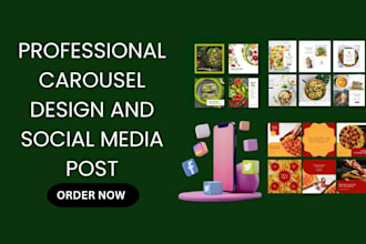 do carousel design for social media post, facebook, instagram, linkedin post ad