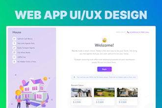 design dashboard UI UX, web app UI UX and mobile app design in figma