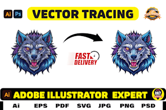 vectorize, edit, modify, redraw logo, convert image to vector ai, eps, png