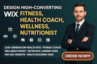 design high converting wix fitness health coach wellness nutritionist website