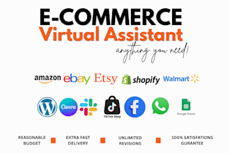 be your ecommerce virtual assistant for amazon and shopify