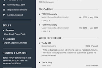 create a job winning CV and motivation letter for your dream career