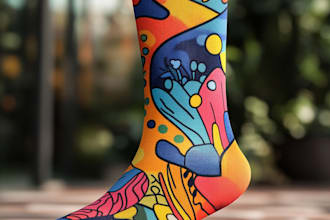 draw a unique socks design for your brand