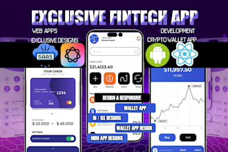 design web app, dashboard UI, crypto wallet, fintech app and prototype in figma