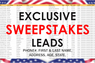 generate premium first hits sweepstakes leads