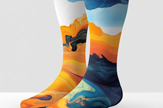 draw sublimation all type of unique socks design and pattern