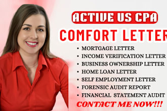 provide verified CPA letter, expense ratio letter, business ownership as US CPA