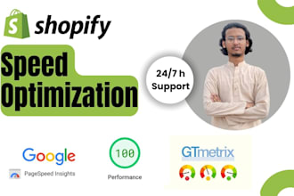 optimize shopify store speed and increase website score in google pagespeed