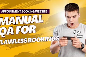 perform manual user testing for your booking website