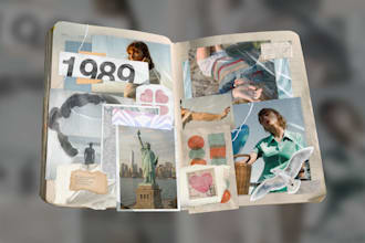 design an aesthetic and cool scrapbook