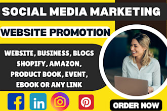promote website, business, blogs, amazon, products, books, event or any link