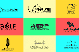 do minimalist logo design, brand identity and branding kit