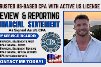 prepare CPA certified financial statement notarization and verification letter