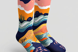 draw a unique socks design