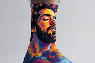 make a unique socks design or sketch for you