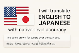 translate english to japanese with nativelevel accuracy