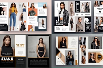 design a professional product catalog brochure magazine lookbook layout