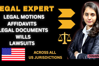 draft legal documents,wills, affidavits,legal motions for all us jurisdictions