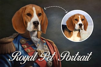 create royal pet portrait