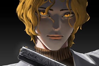 draw pfp, oc, v tuber, scenes, fan art, novel character illustration