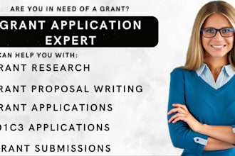 assist with grant research grant proposal writing grant submission 501c3 reg uei