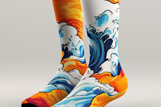 create beautiful socks design